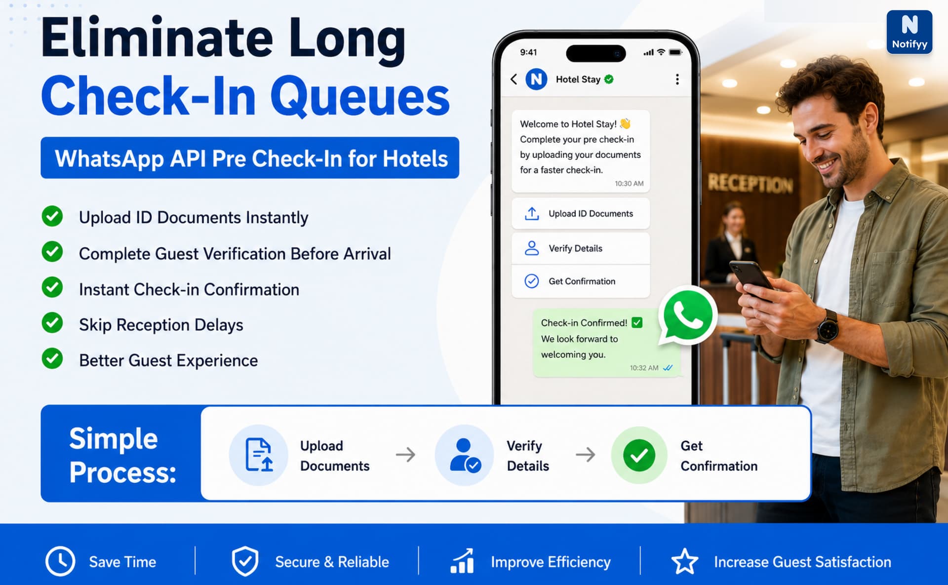 AI chatbot responding to hotel guest inquiries on WhatsApp