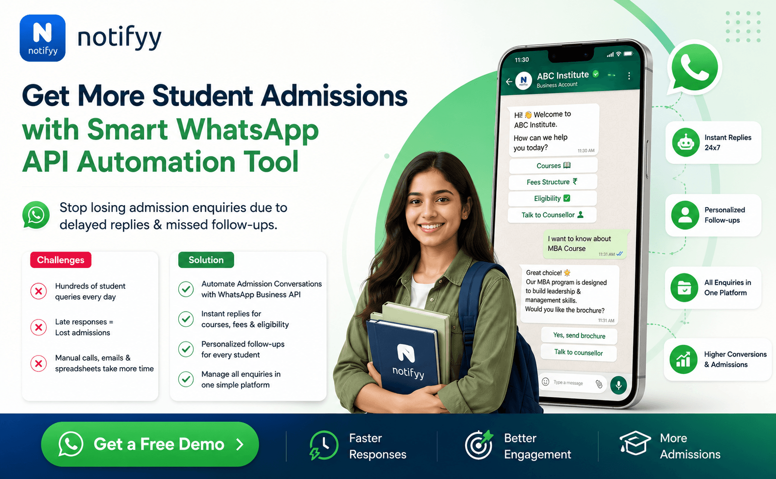 Reduce Manual Admission Process Using the Official WhatsApp Business API